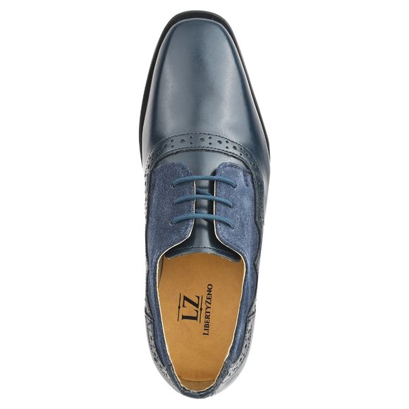 Amy R. Blue  Leather/Suede Oxford Style Kids Dress Shoes - Picture 4 of 7